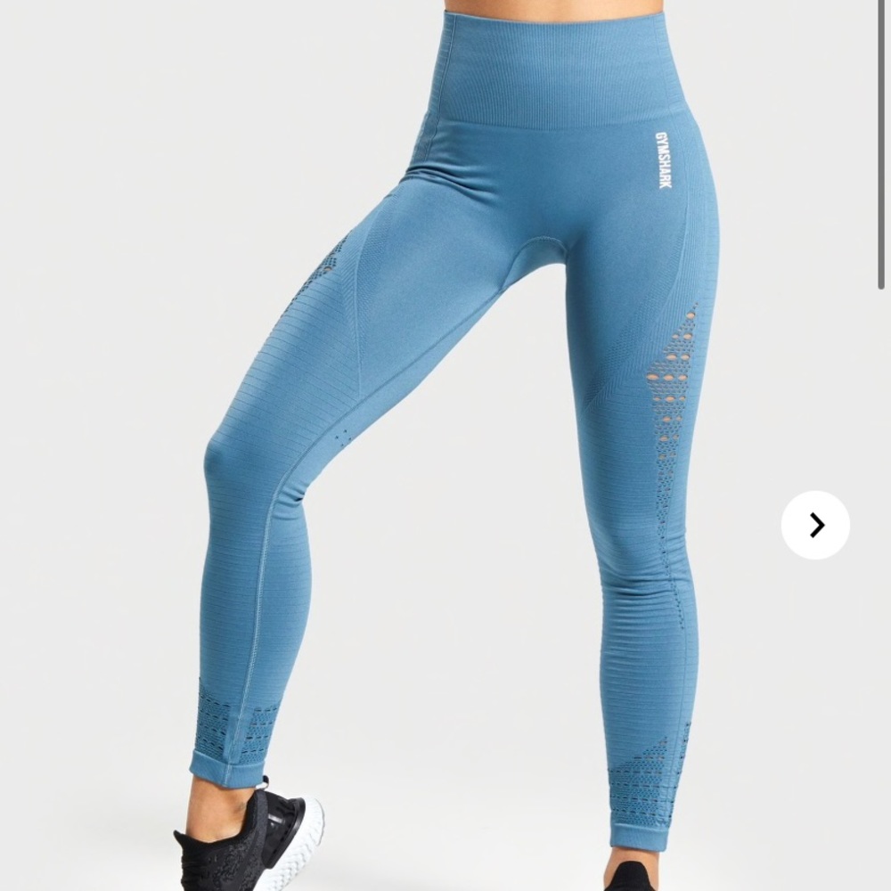 Gymshark Energy+ Seamless Leggings - Blue Stone